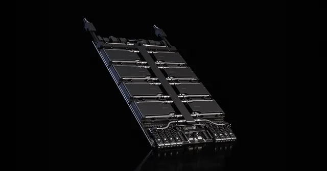 NVIDIA HGX Blackwell 8-GPU baseboard render (HGX platform image; page covers HGX B200 and B300) B200 Blackwell