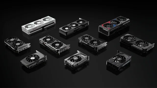 Lineup of ten partner-designed GeForce RTX 4060 cards (e.g. MSI, Gigabyte, ASUS ROG, PNY, Zotac, Inno3D, Palit); no Founders Edition exists GeForce RTX 4060