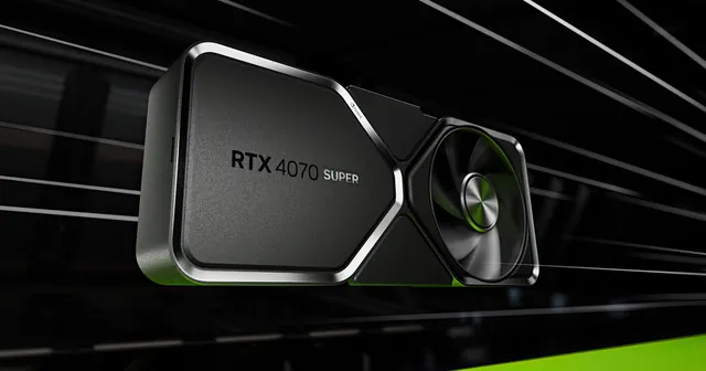 GeForce RTX 4070 SUPER Founders Edition card render GeForce RTX 4070 SUPER