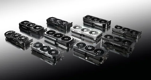 Group photo of partner-designed GeForce RTX 4070 Ti cards from NVIDIA's launch article (no Founders Edition exists) GeForce RTX 4070 Ti
