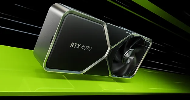 GeForce RTX 4070 Founders Edition card render GeForce RTX 4070
